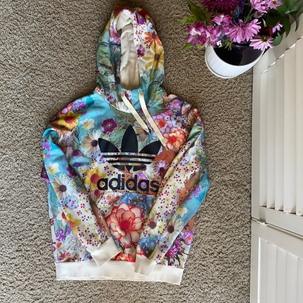Adidas floral pullover